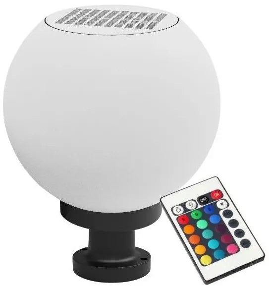 Ηλιακό Φωτιστικό Δαπέδου Ε27 Μαύρο RGB CCT Φ30 6775 Spotlight-6775-Μαύρο 6775