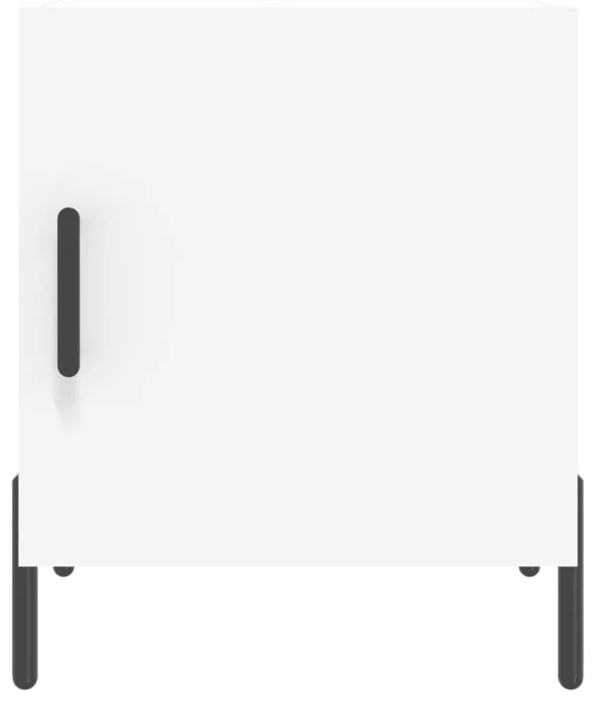 vidaXL Κομοδίνα 2 τεμ. Λευκά 40 x 40 x 50 εκ. από Επεξεργασμένο Ξύλο