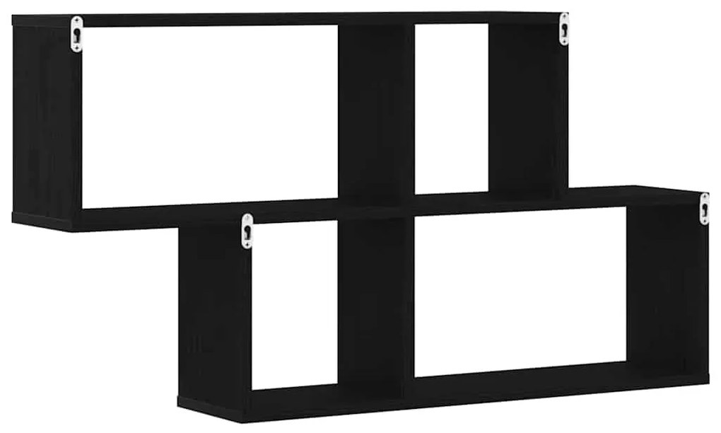 vidaXL Ράφι Τοίχου Μαύρη δρυς 76 x 15 x 53 εκ Επεξεργασμένο ξύλο