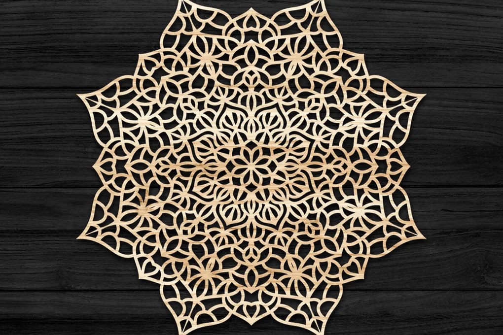 Intra απο ξύλο plywood 3mm-4mm πάχος 3D Mandala για Cricut Δίασταση 30x30 cm INTRAFABR-74286047
