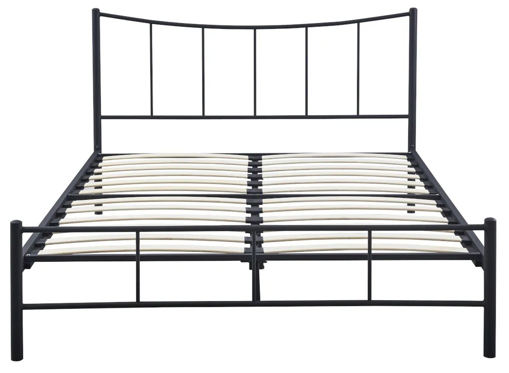 Κρεβάτι Διπλό ROSE Μαύρο Μέταλλο 208x159x100cm (Στρώμα 150x200cm)