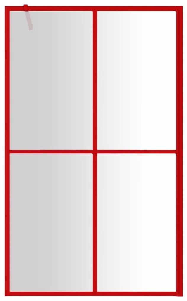 Διαχωριστικό Ντουζιέρας Κόκκινο 118 x 195εκ. Διαφανές Γυαλί ESG - Κόκκινο