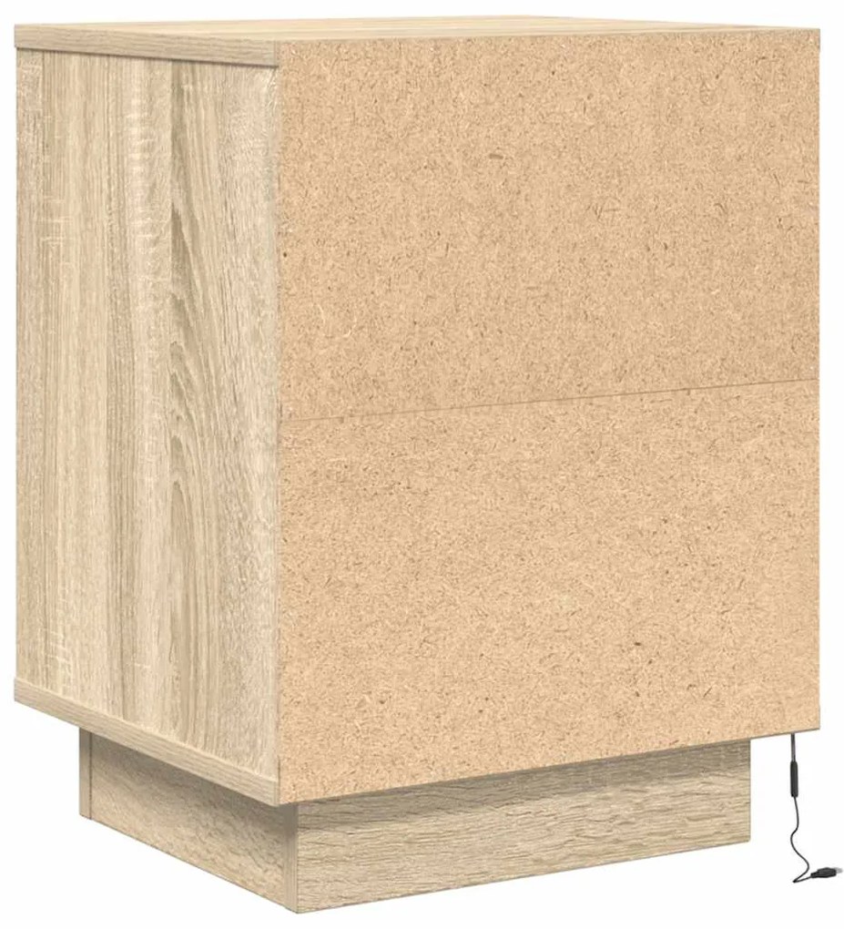 ΚΟΜΟΔΙΝΟ ΜΕ ΦΩΤΑ LED SONOMA OAK 38X34X50 CM 861287