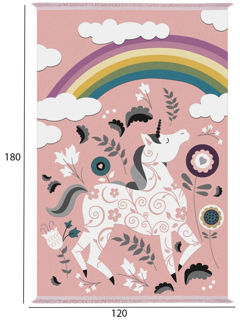 Παιδικό χαλί C7679.19 ΜΟΝΟΚΕΡΟΣ ΜΕ ΟΥΡΑΝΙΟ ΤΟΞΟ με Κρόσια 120X180 εκ. 120x180x1 εκ.