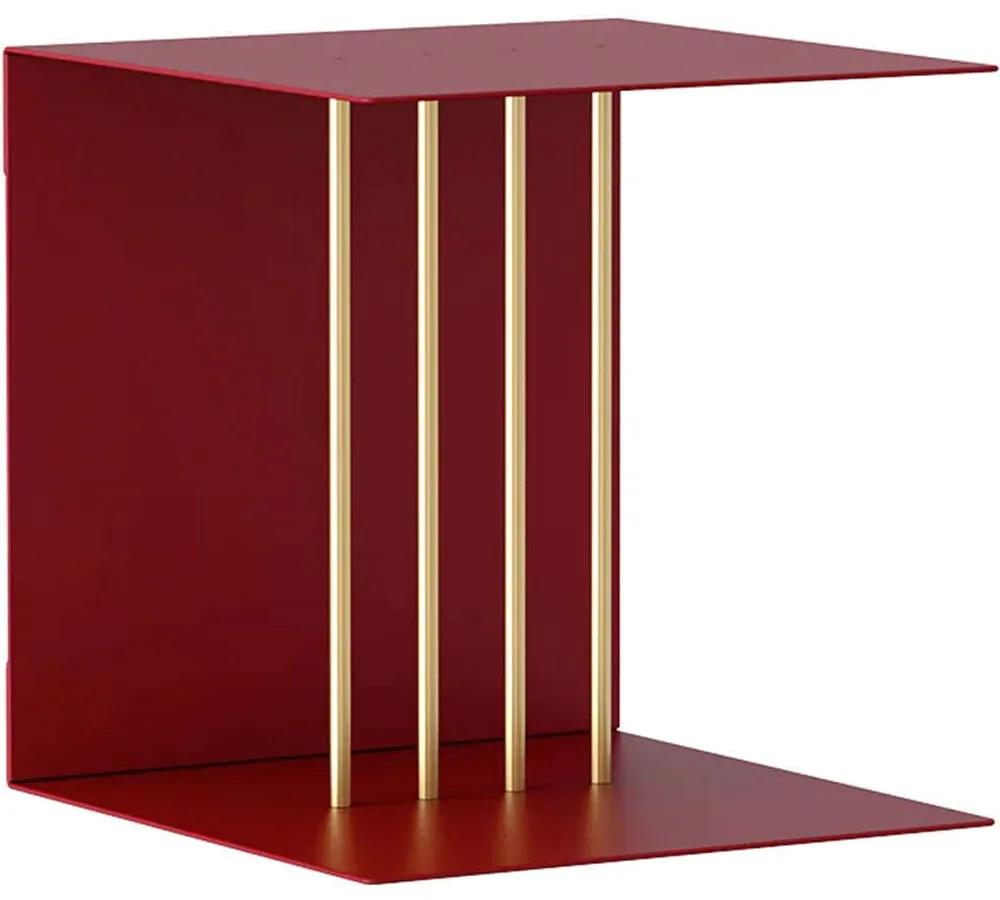 Ράφι Τοίχου Teaser 5008 30x30x30cm Red-Brass Umage