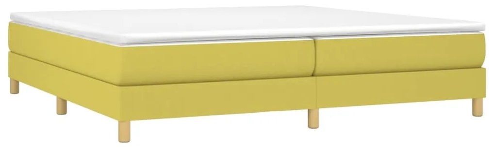 vidaXL Κρεβάτι Boxspring με Στρώμα Πράσινο 200x200 εκ. Υφασμάτινο