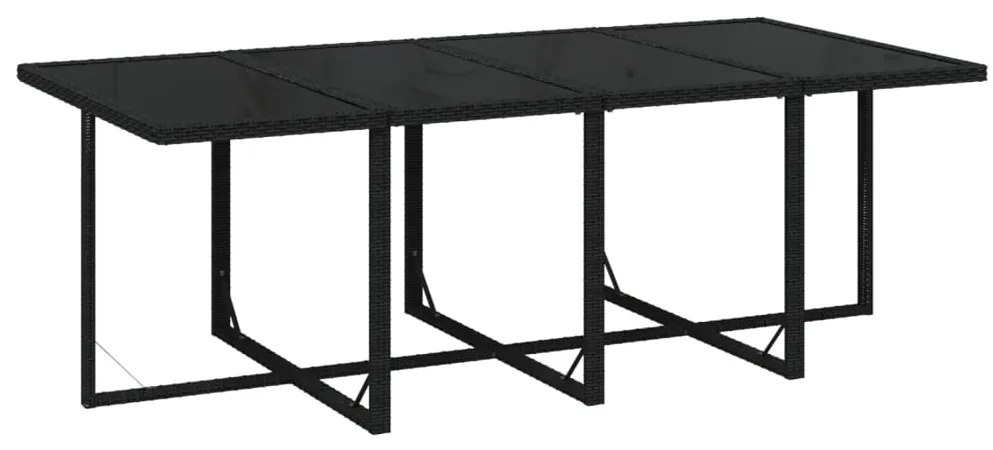 vidaXL Σετ Τραπεζαρίας Κήπου 9 τεμ. Μαύρο από Συνθ. Ρατάν με Μαξιλάρια