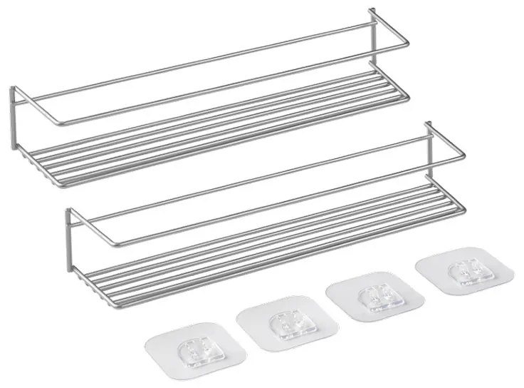 Ράφι Μπαχαρικών Σετ 2τμχ Paprika Polytherm 32x8x5εκ. Metaltex 16-364646
