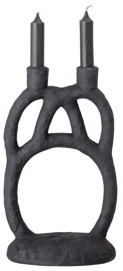 Κηροπήγιο Ramina 17,5x29x12,5cm Black Πολυρεσίνη Bloomingville Polyresin