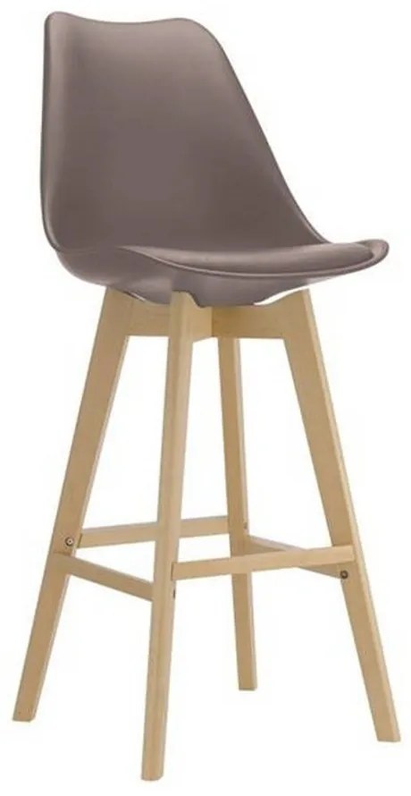 Σκαμπό Μπαρ Martin Sand Beige ΕΜ147,9 48x58x71/110cm Σετ 4τμχ Wood, Polypropylene