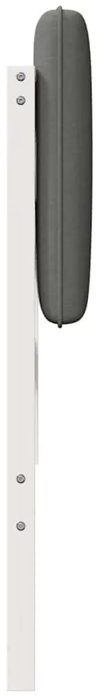 vidaXL Ταπετσαρισμένο κεφαλάρι Λευκό και Ανοιχτό Γκρι 135 cm