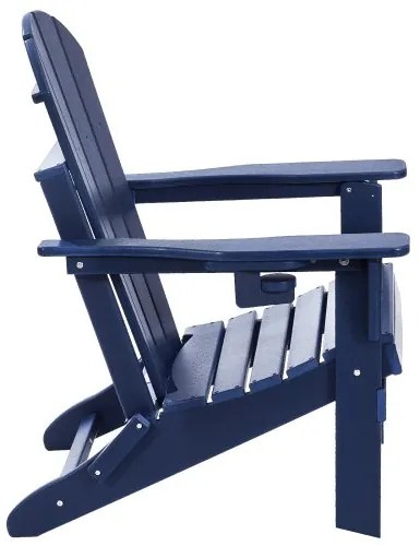 VEVOR Adirondack Chair Plastic Set of 2 All-Weather Folding Fire Pit Navy Blue