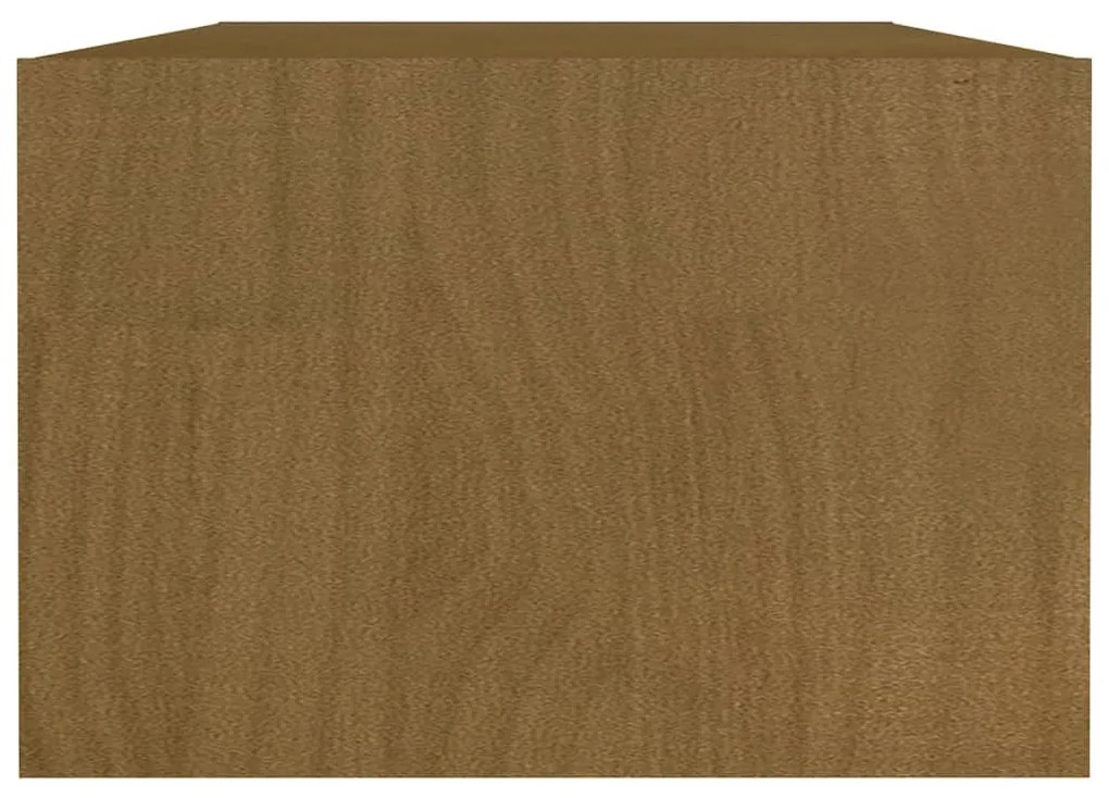 vidaXL Τραπεζάκι Σαλονιού Καφέ Μελί 110x50x34 εκ από Μασίφ Ξύλο Πεύκου