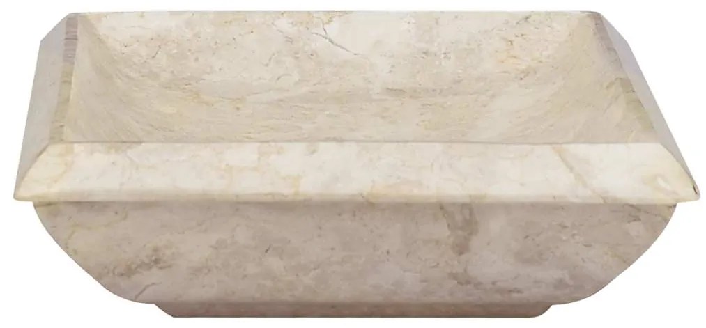 vidaXL Νιπτήρας Κρεμ 50 x 35 x 10 εκ. Μαρμάρινος