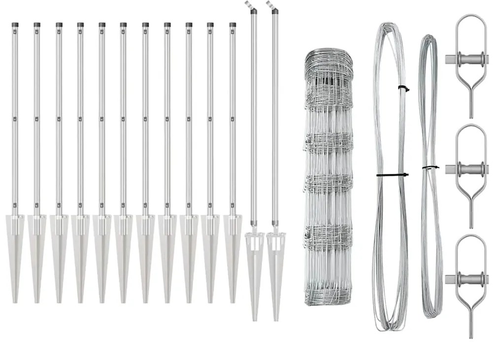 vidaXL Στύλος Περιφράξεων Γαλβανισμένο 25 x 0,8 m Ατσάλι