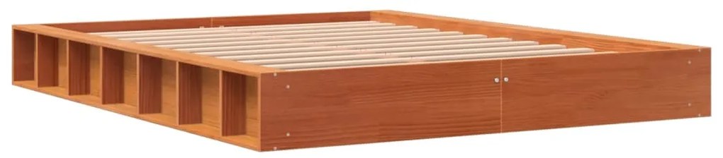 vidaXL Σκελετός Κρεβ. Χωρίς Στρώμα Καφέ Κεριού 120x190 εκ Μασίφ Πεύκο