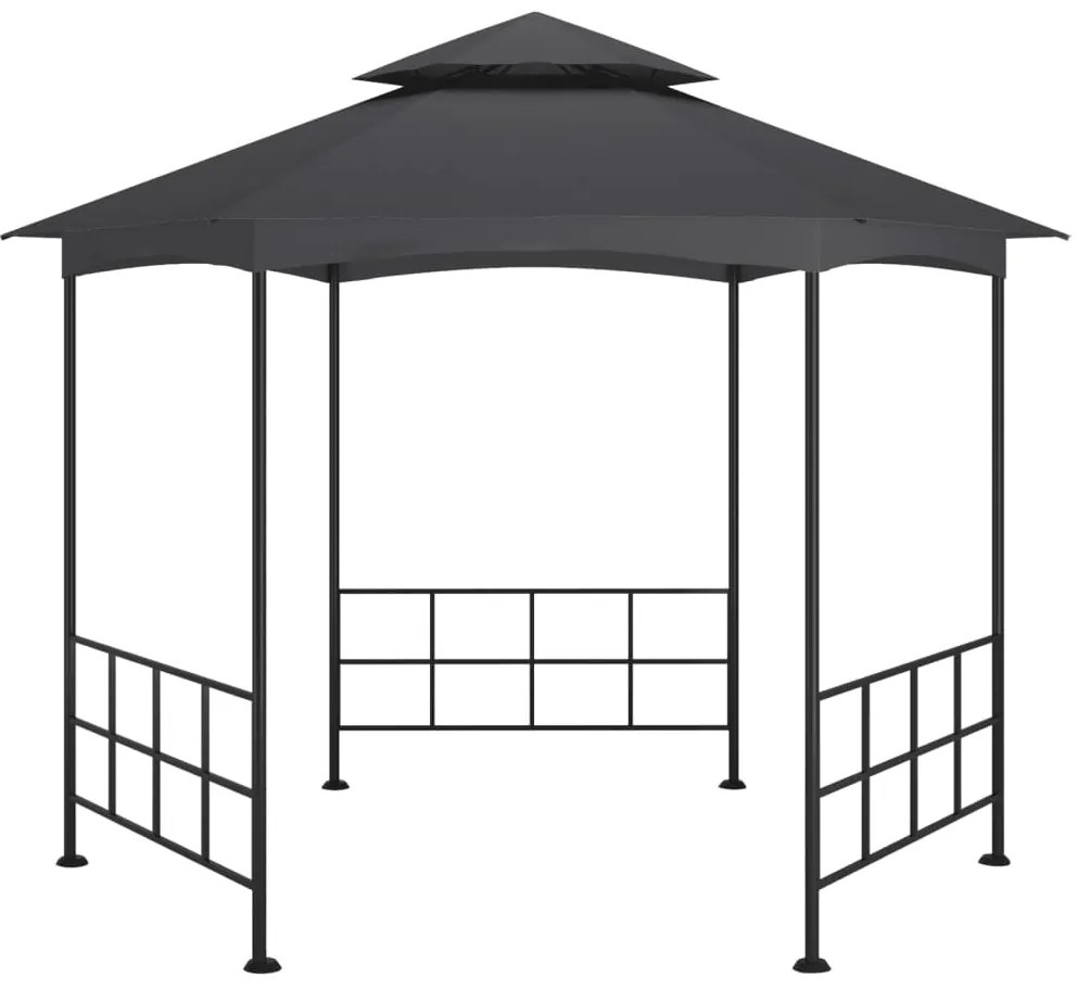 vidaXL Κιόσκι με Πλευρικά Τοιχώματα Ανθρακί 3,1 x 2,7 μ.