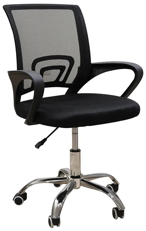 A1850 S ΧΡΩΜΙΟ/ΜΑΥΡΟ MESH ΠΟΛΥΘΡΟΝΑ ΓΡΑΦΕΙΟΥ 62Χ52Χ43-84/50-93εκ. ZITA PLUS 62Χ52Χ43-84/50-93εκ.