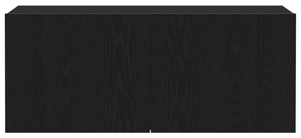vidaXL Σετ επίπλου τηλεόρασης Επιτοίχιο Μαύρη Οξυά 100 x 30 x 41 εκ.
