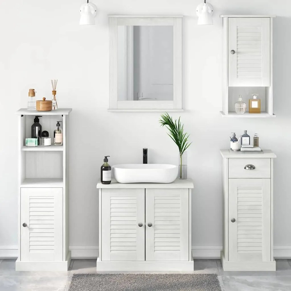 vidaXL Σετ Επίπλων Μπάνιου 5 pcs Λευκό αντικέ 37 x 34 x 110 εκ