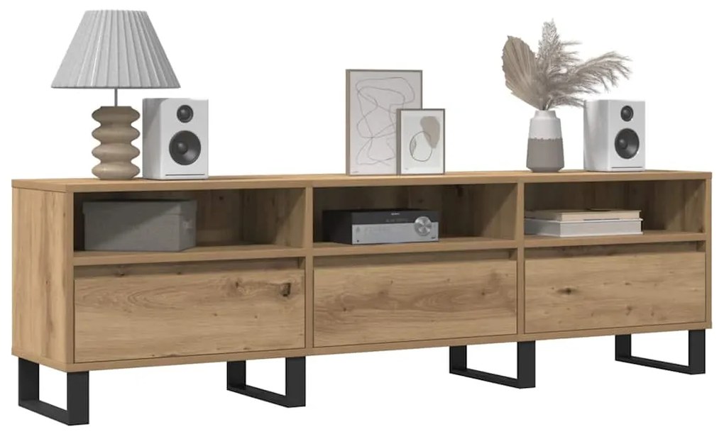 vidaXL Έπιπλο Τηλεόρασης τεχνίτης Δρυς 150x30x44,5 εκ.