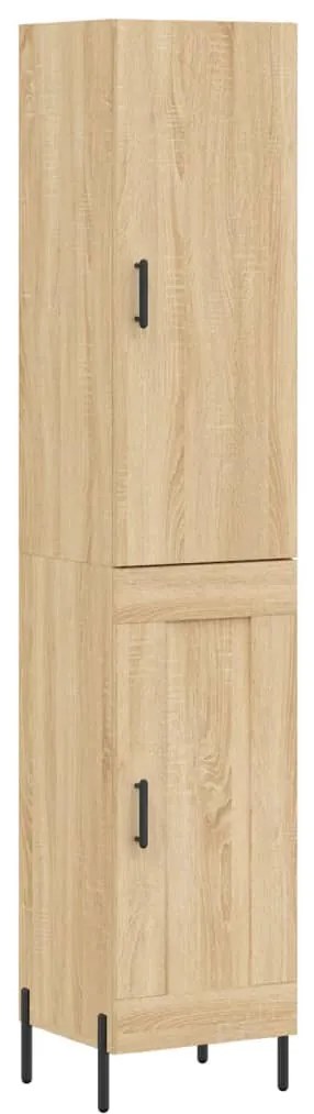 vidaXL Μπουφές Sonoma δρυς 34,5 x 34 x 180 εκ. από Επεξεργασμένο Ξύλο