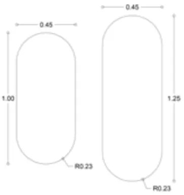 Καθρέπτης τοίχου Semi Oval της Project Mirrors Διάσταση: 100x45