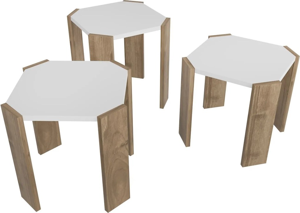 Coffee Table Lori - White, Walnut White
Walnut