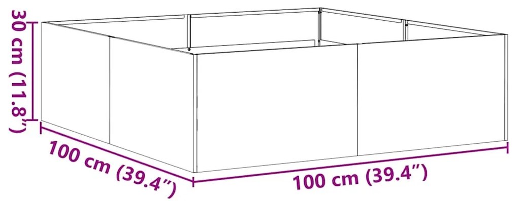 ΖΑΡΝΤΙΝΙΕΡΑ ΑΝΘΡΑΚΙ 100X100X30 ΕΚ. ΑΠΟ ΧΑΛΥΒΑ 860810