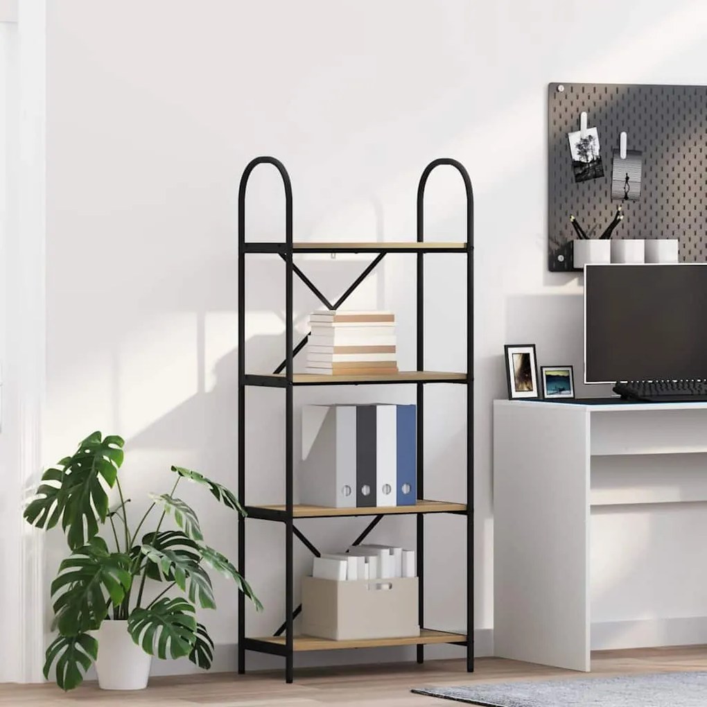 vidaXL Ράφι Βιβλίων artisan δρυς 60 x 30 x 146 εκ Επεξεργασμένο ξύλο