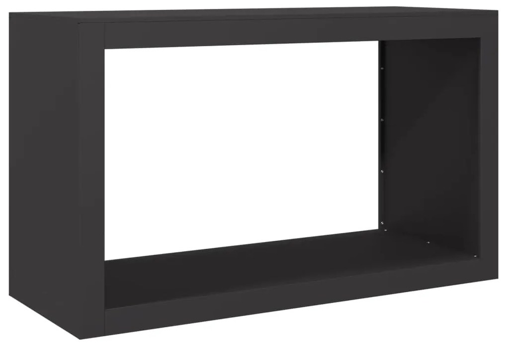 vidaXL Ράφι Καυσόξυλων Μαύρο 100x40x60 εκ. Ατσάλινο