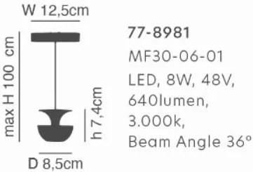 Φωτιστικό Οροφής  MF30-06-01 MAGNETIC FLEX Surface Mounted Black Magnetic Lighting System - 1.5W - 20W - 77-8981