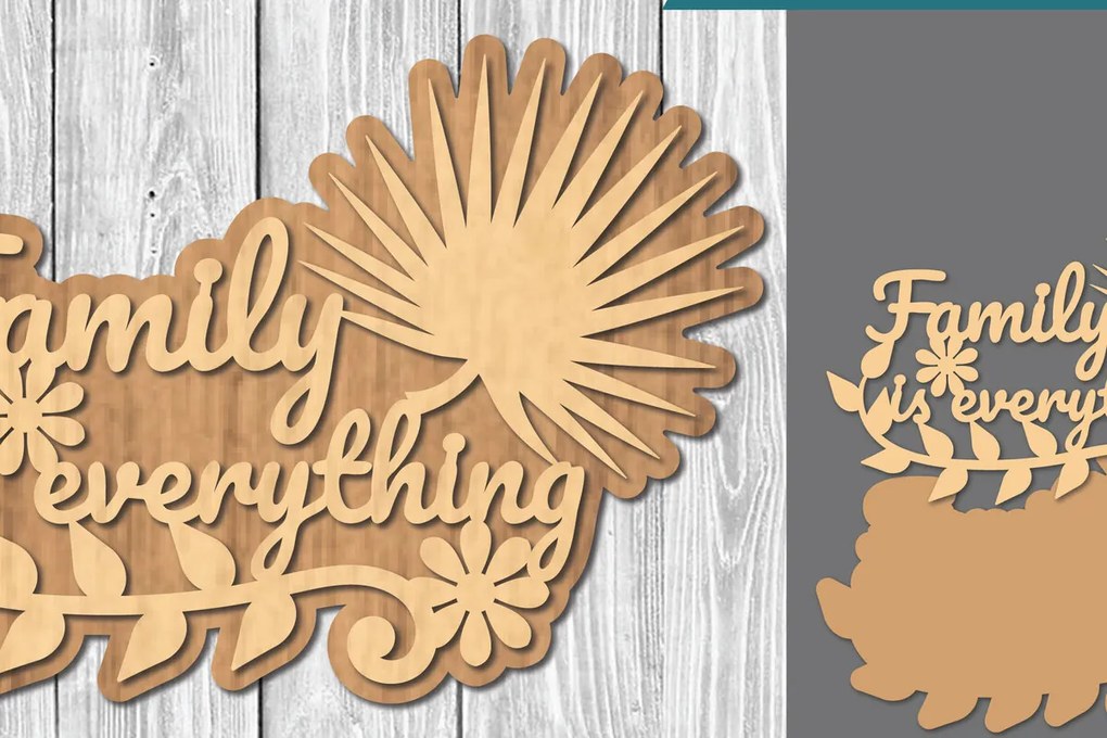 Intra απο ξύλο plywood  Χρώμα wenge 3mm-4mm πάχος - Οικογενειακά αποσπάσματα Σήμα κοπής λέιζερ 6 Δίασταση 20x20 cm INTRAFABR-25613224