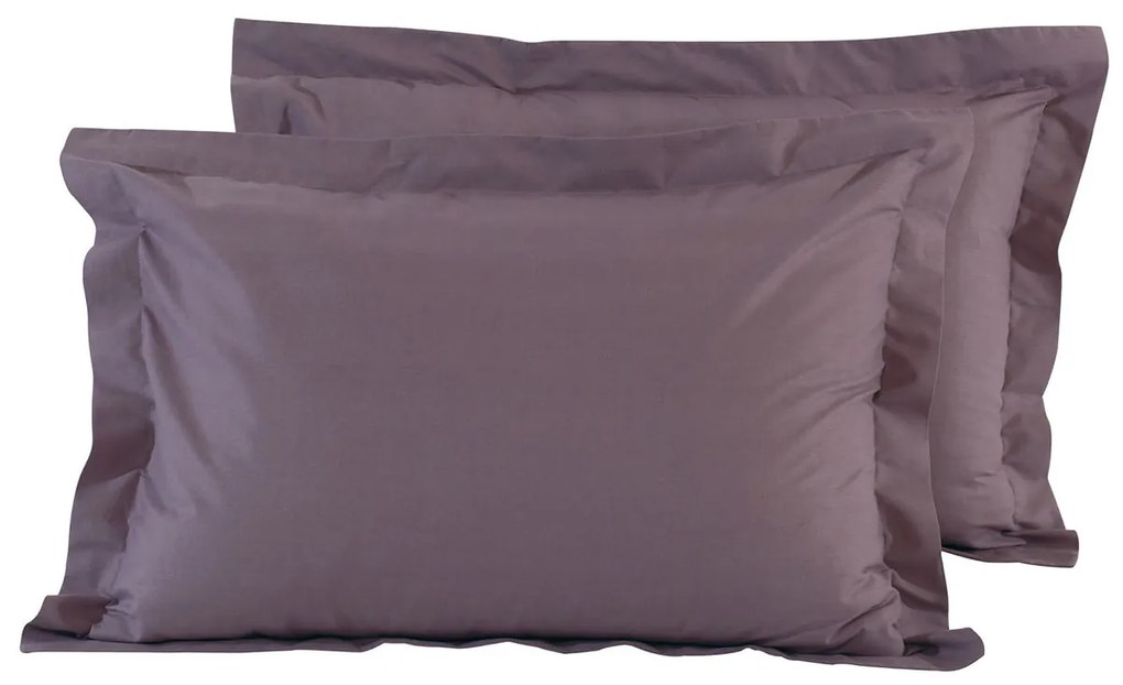 Ζεύγος Μαξιλαροθήκες Oxford (50x70) Das Home Best Line Μωβ