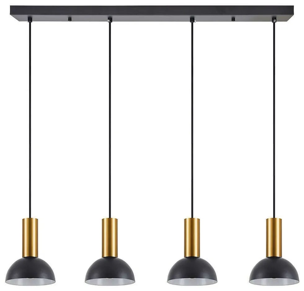 Φωτιστικό Οροφής - Ράγα Adept Tube 77-8651 85x15x300cm 4xE27 60W Black-Gold Homelighting