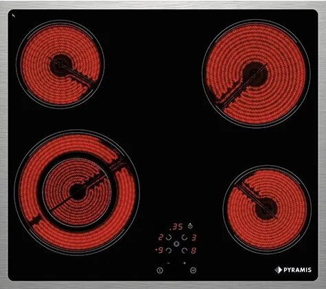 Κεραμική Εστία Pyramis PHC61410IFB Αφής με Ανοξείδωτο Πλαίσιο