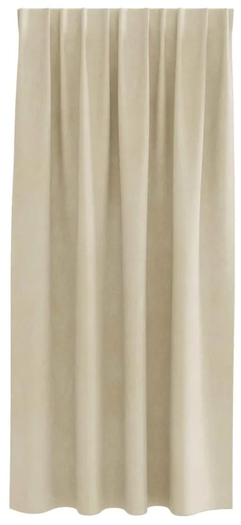 vidaXL Κουρτίνες με κουρτίνες 2 pcs Κρεμ 140 x 175 cm Βελούδο