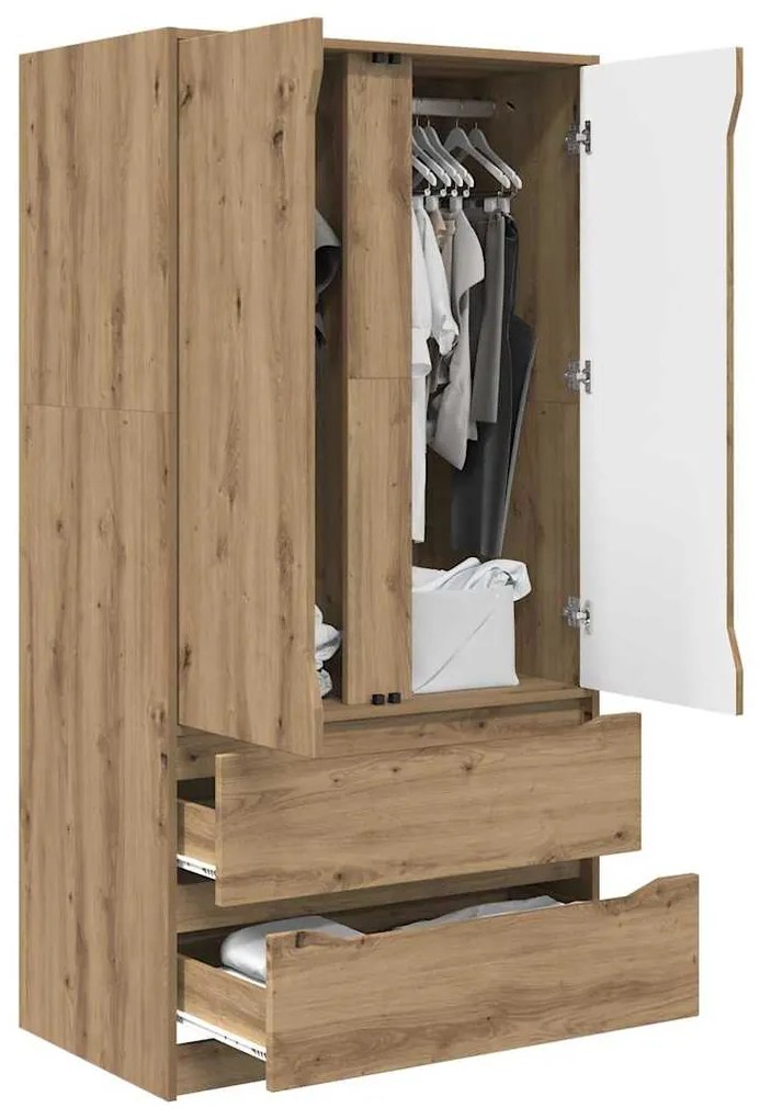 vidaXL Ντουλάπι Μπάνιου με συρτάρι Artisan Oak 79,5 x 49 x 156 εκ