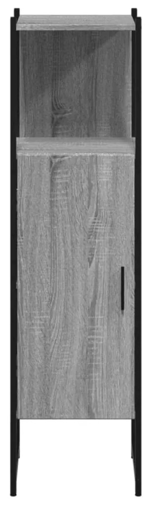 vidaXL Ντουλάπι Μπάνιου Γκρι Sonoma 33x33x120,5 εκ. Επεξεργασμένο Ξύλο