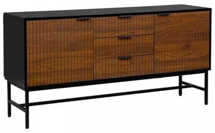 ΚΟΜΟΤΑ-ΜΠΟΥΦΕΣ Fylliana FL2405 ΜΑΥΡΟ-GREY OAK ΧΡΩΜΑ 150x40x75εκ 0016-225-050