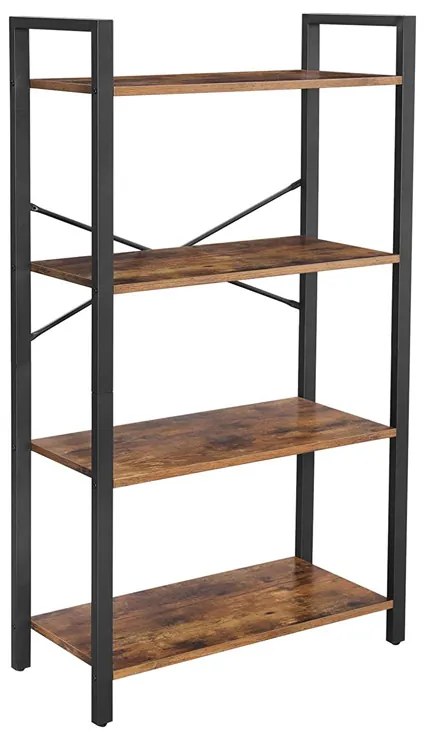 Μεταλλική Ραφιέρα με 4 Ξύλινα Ράφια 66 x 30 x 120 cm VASAGLE LLS60BX  LLS60BX
