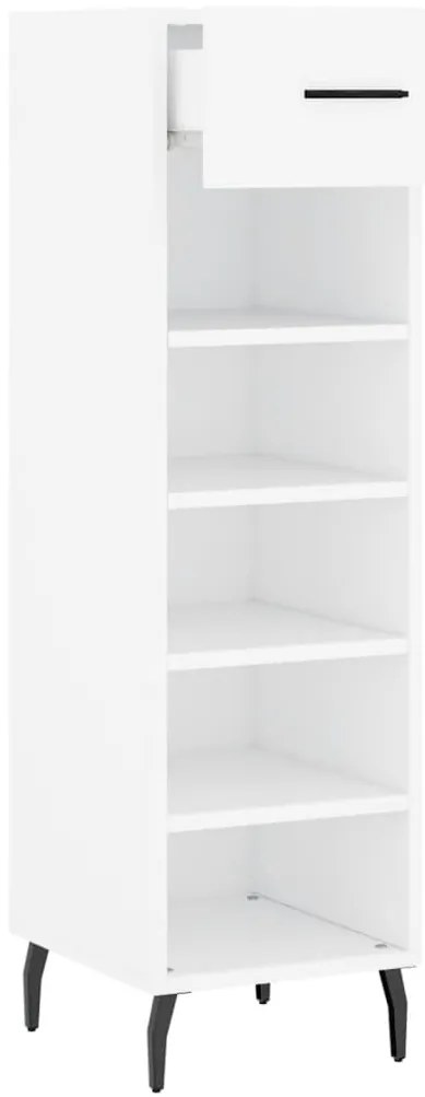 vidaXL Παπουτσοθήκη Λευκή 30 x 35 x 105 εκ. από Επεξεργασμένο Ξύλο
