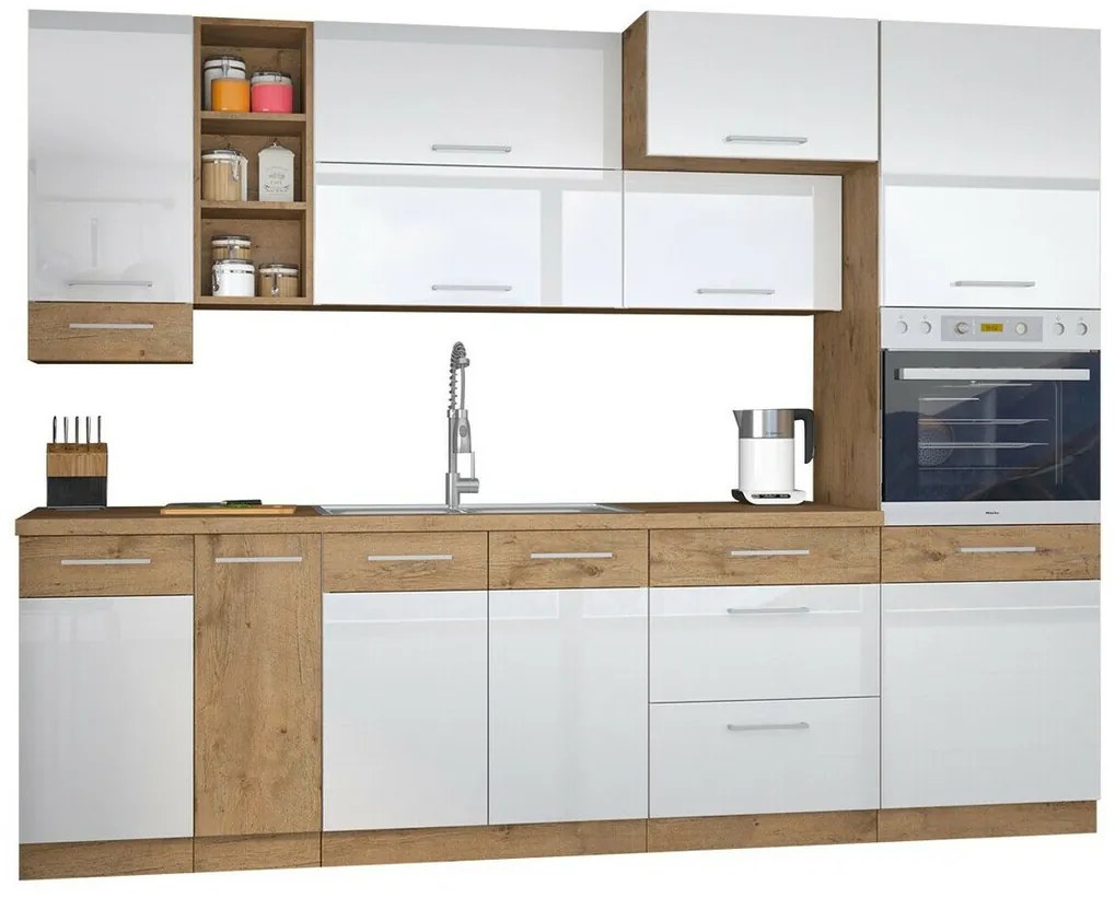 Σετ κουζίνας Color 102, 270x57cm, 219 kg, Ινοσανίδες μέσης πυκνότητας, Πλαστικοποιημένη μοριοσανίδα | Epipla1.gr