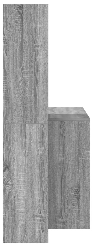 vidaXL Γραφείο Γκρι sonoma 138.5 x 55 x 143 εκ Επεξεργασμένο ξύλο