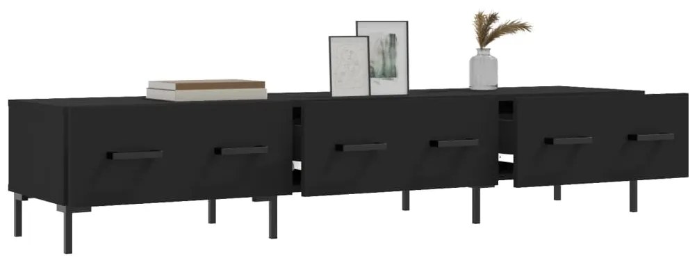 vidaXL Έπιπλο Τηλεόρασης Μαύρο 150x36x30 εκ. από Επεξεργασμένο Ξύλο