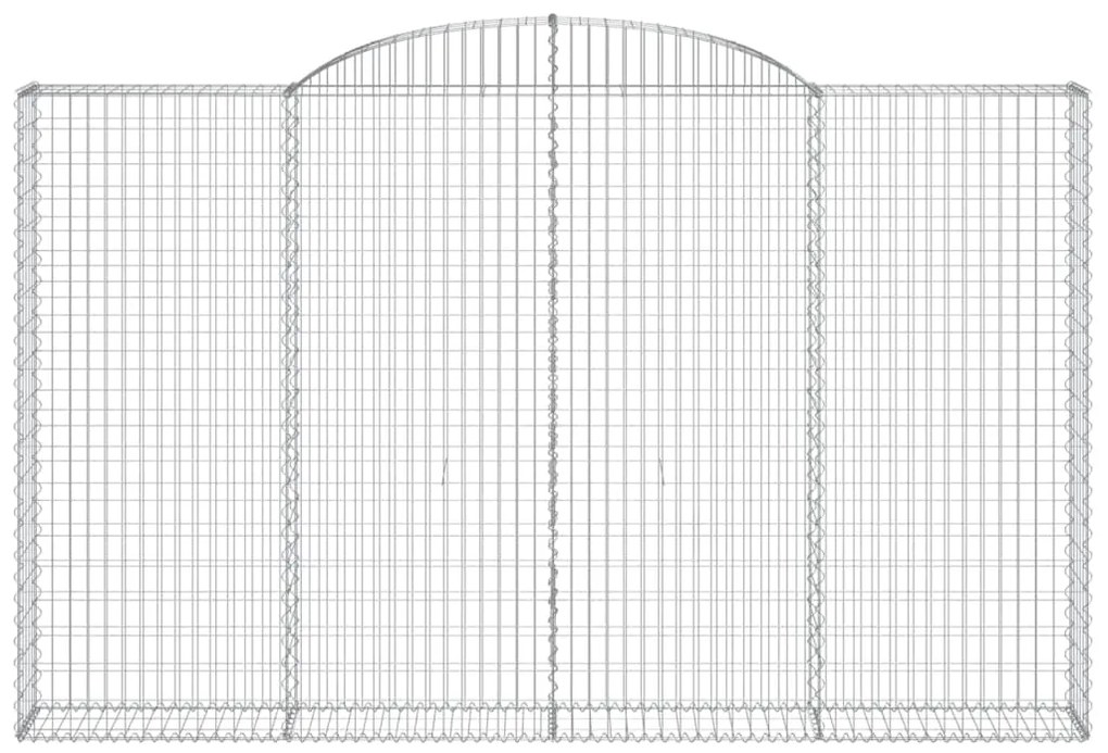 vidaXL Συρματοκιβώτια Τοξωτά 5 τεμ. 300x30x180/200 εκ. Γαλβαν. Ατσάλι