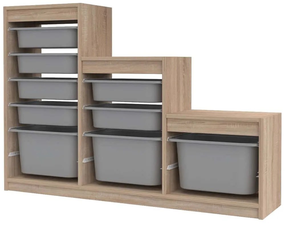 Συρταριέρα Παιδική Swiss 768ESL1172 132x30x93cm Sonoma-Grey