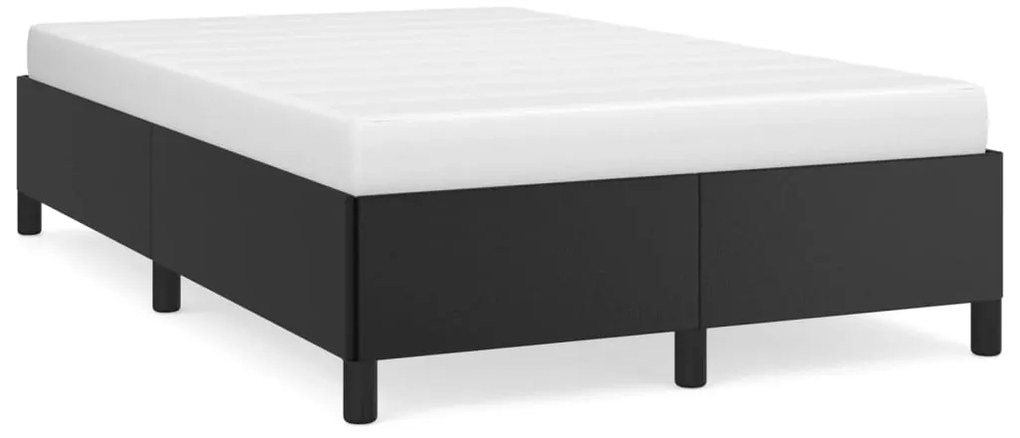 vidaXL Σκελετός Κρεβατιού Χωρίς Στρώμα Μαύρο 120x190 εκ.Συνθ. Δέρμα