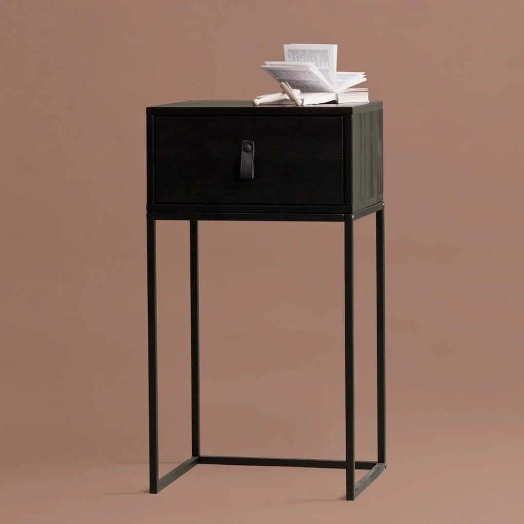 Κομοδίνο DE EEKHOORN Zola nightstand with drawer black 373673-Z-0071