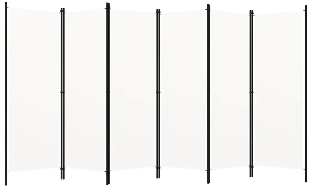 vidaXL Διαχωριστικό Δωματίου με 6 Πάνελ Λευκό 300 x 180 εκ.